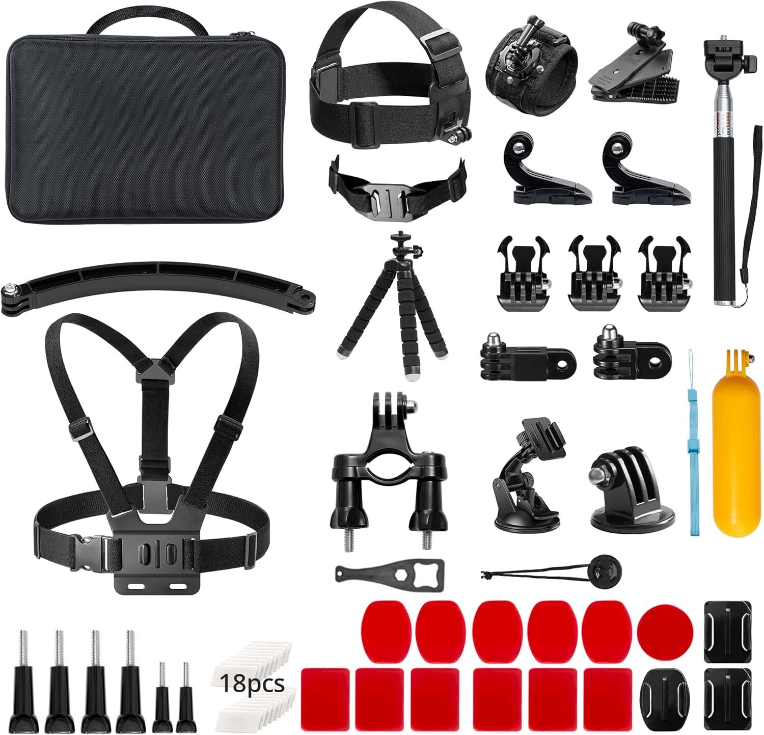 60 in 1 Action Camera Accessories Kit Compatible with EK7000/EK7000 Pro/Brave.