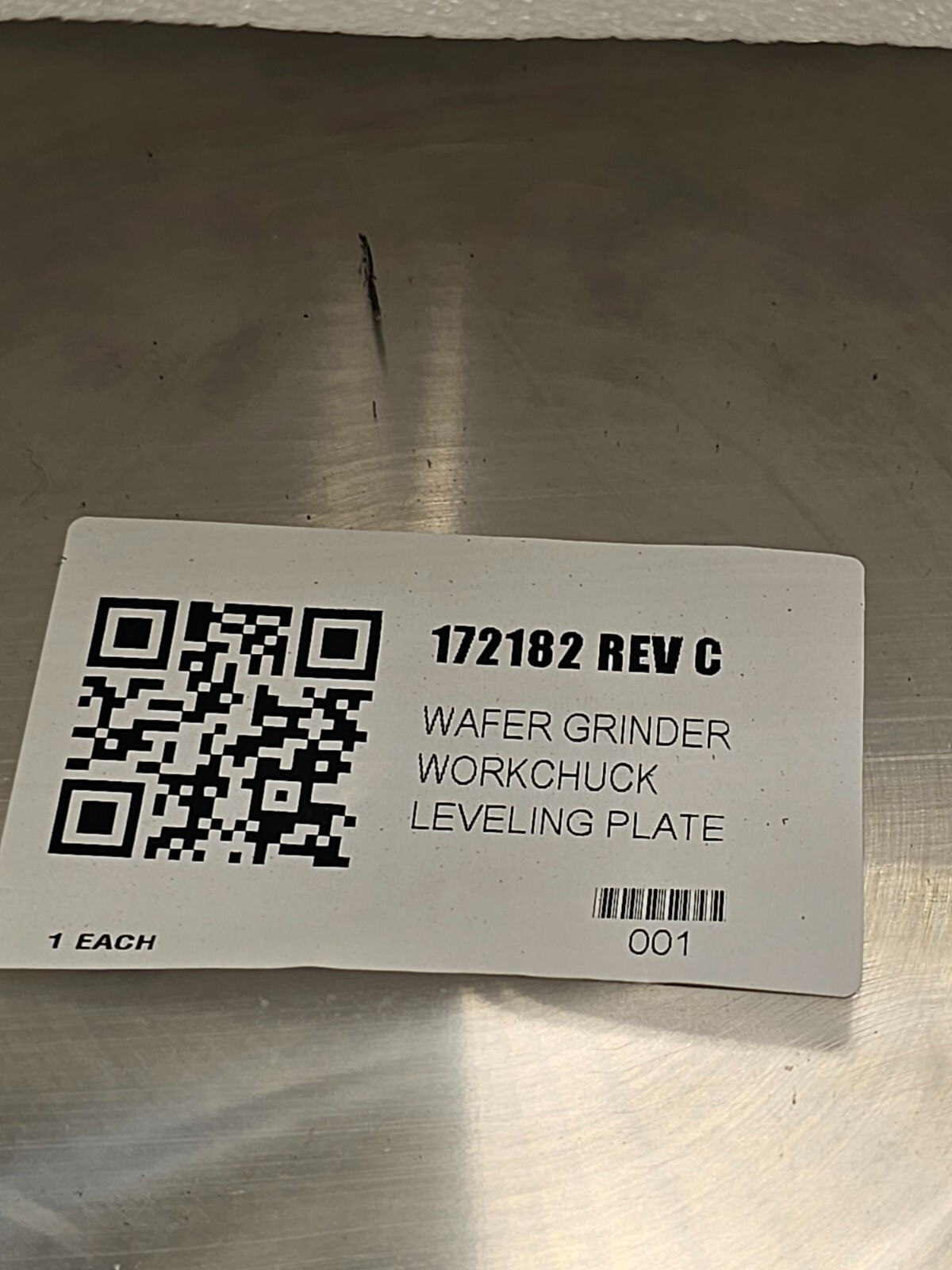 172182 Wafer Grinder Workchuck Leveling Plate Replacement