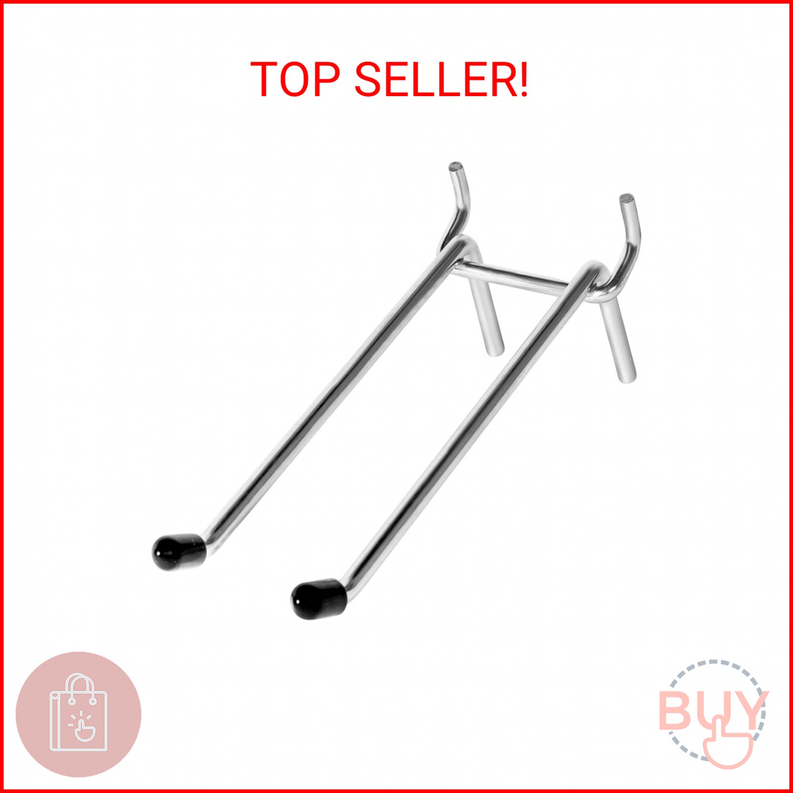 Nlmyt 15 Pcs Double Pegboard Hooks 4 Inch, Heavy Duty Peg Board Hooks with Black