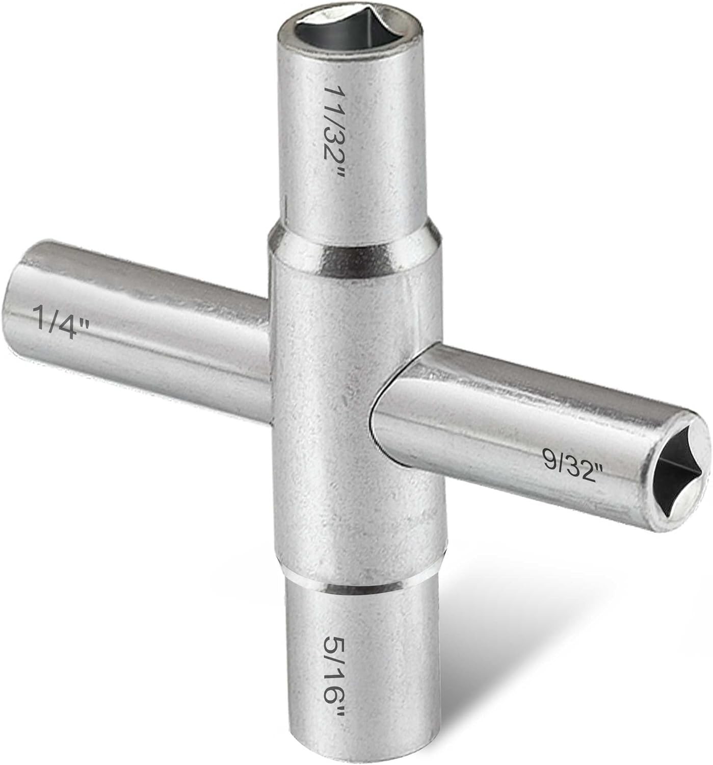 4-Way Sillcock Key For Outdoor Water Faucet Valves Residential Commercial