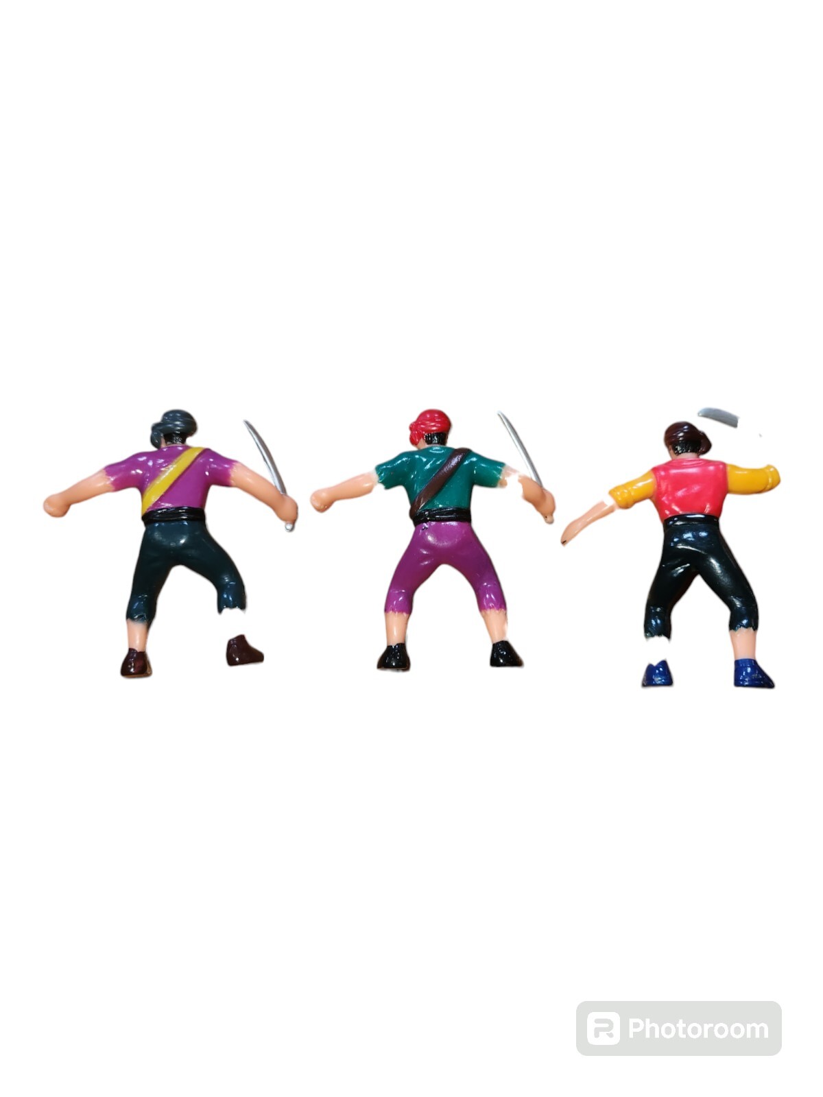 9 Pirate Cake Topper Decorations Plastic Action Figurines by Rhode Island 3"