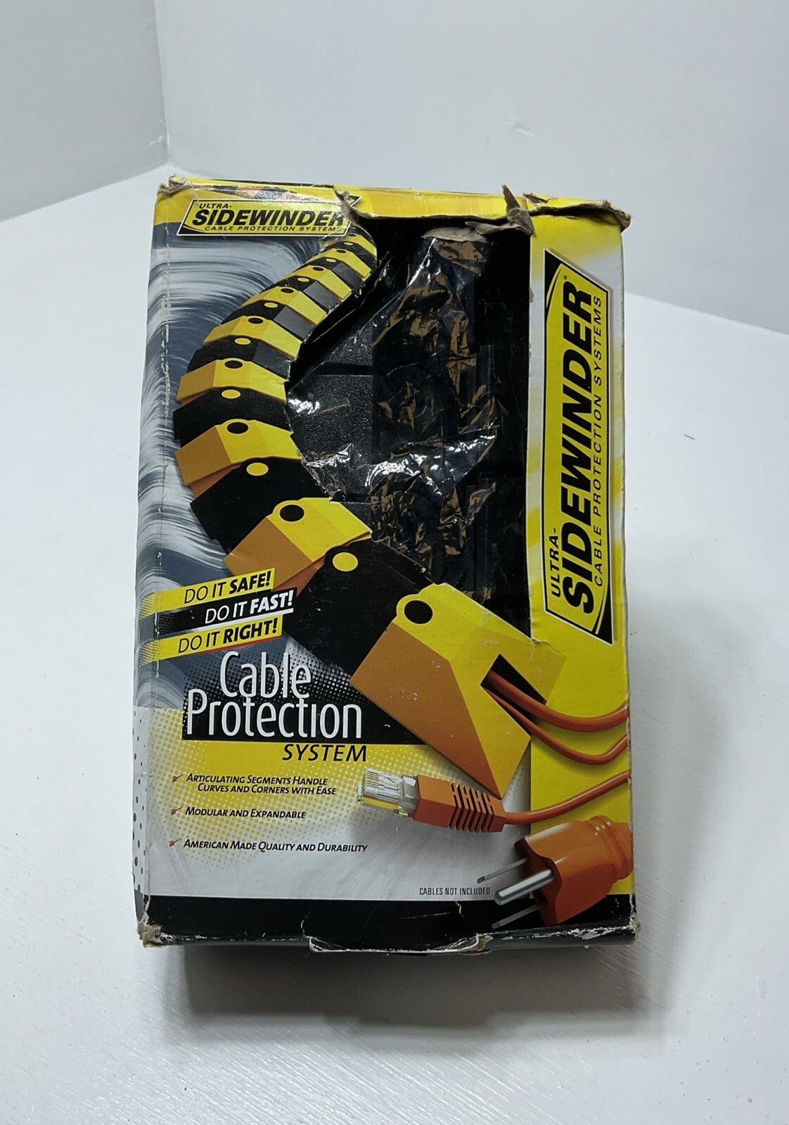 Ultratech Sidewinder Cable Protector 1802, 3/8" Wire x 3 ft, 1 Channel Drop Over