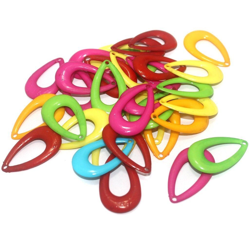 Acrylic Earring Base For Earring Making and Silk Thread Wrapping Size 37x22 mm