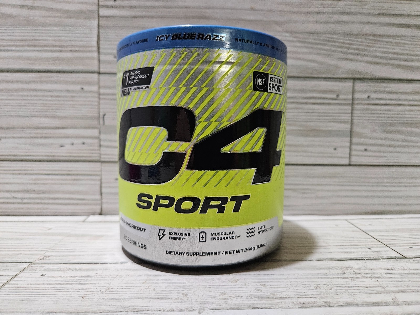 Cellucor C4 Sport Pre-Workout Icy Blue Razz 20 Servings 8.6 oz 8/2026