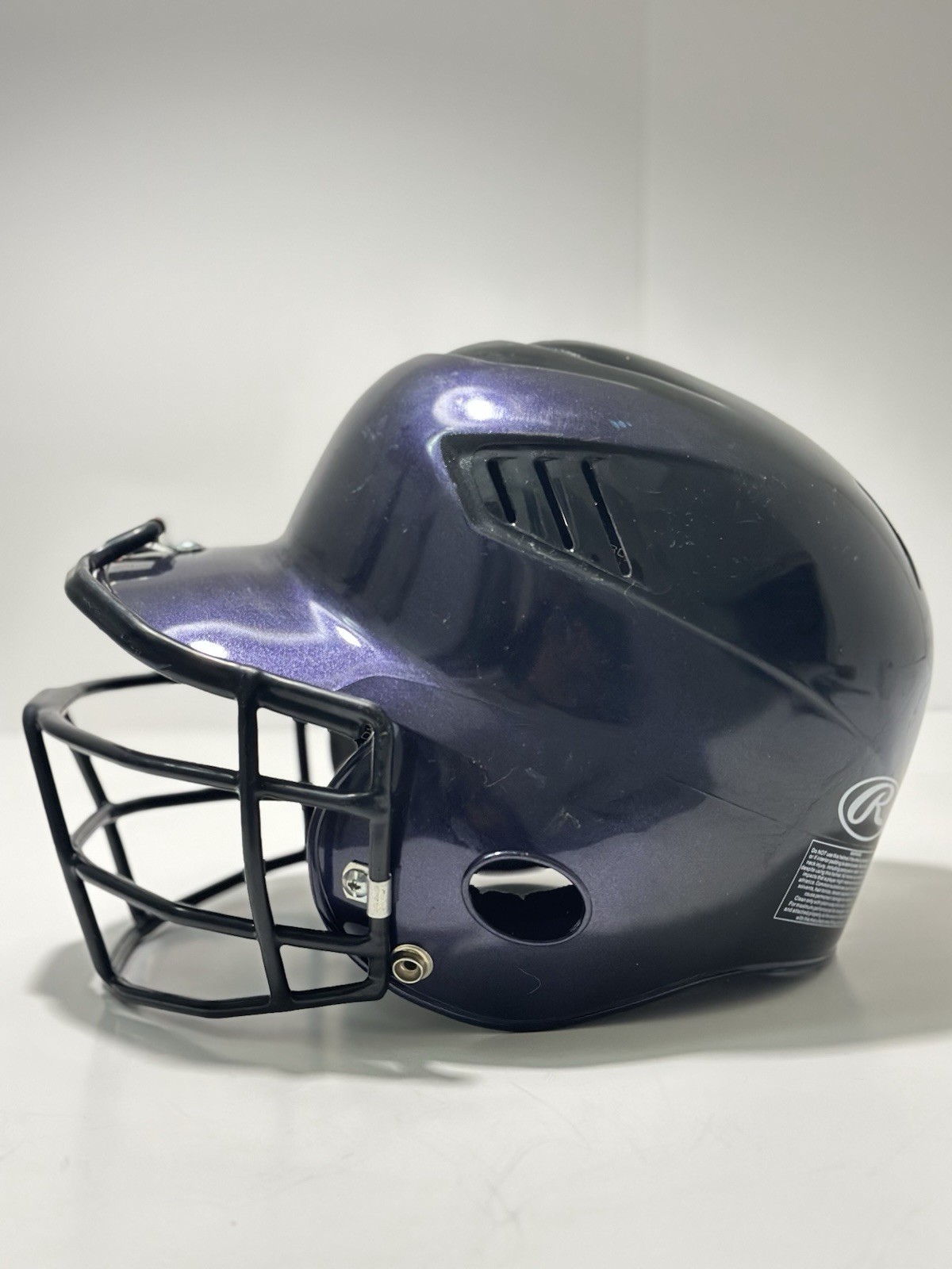 Rawlings Youth Baseball Softball Blue Batting Helmet with Face Guard CFHLJR