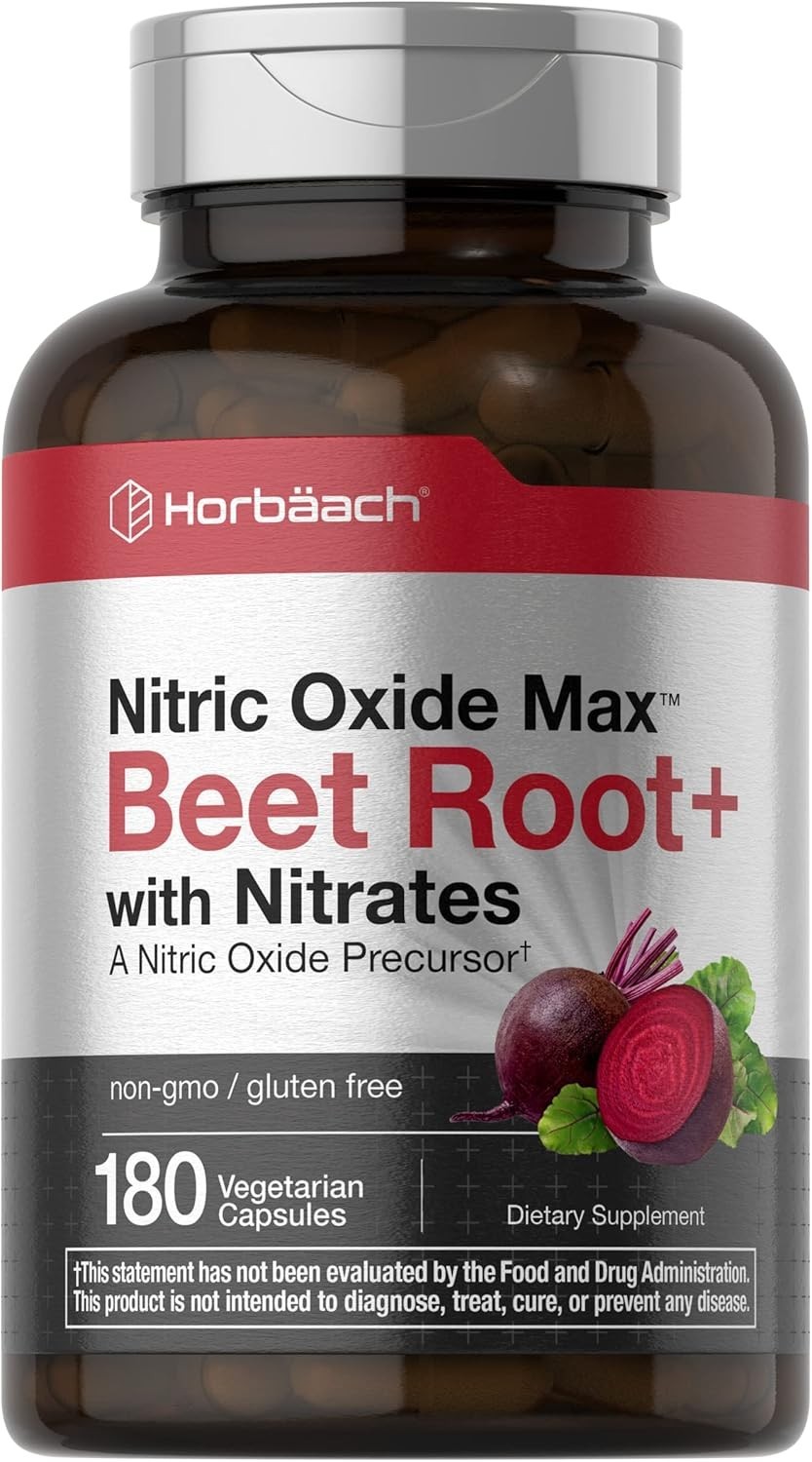 Horb?ach Nitric Oxide Beet Root Capsules | 180 Count | with Nitrates and...