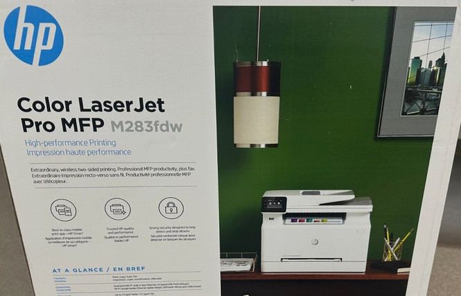 PART#7KW75A HP Color LaserJet Pro MFP M283FDW Factory Sealed / Brand New