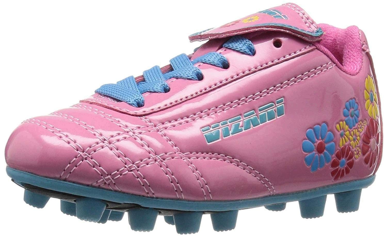 Vizari Blossom FG Soccer Shoe for Toddler/Little Kid 10 Little Kid, Pink/Blue