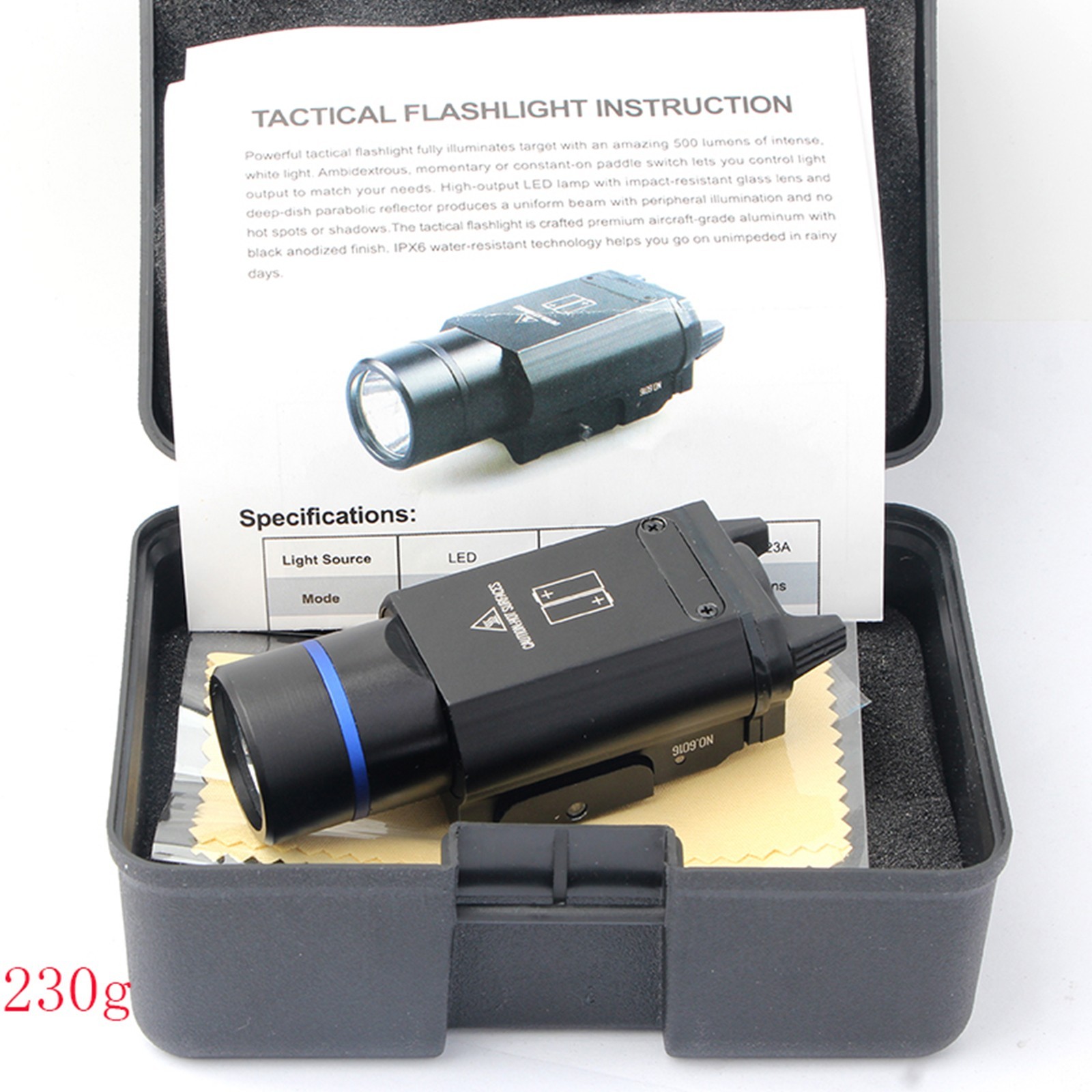 Tactical Weapon Mouted Light Flashlight 1000 LM C4LED Strong LED Gun Torch Rifle