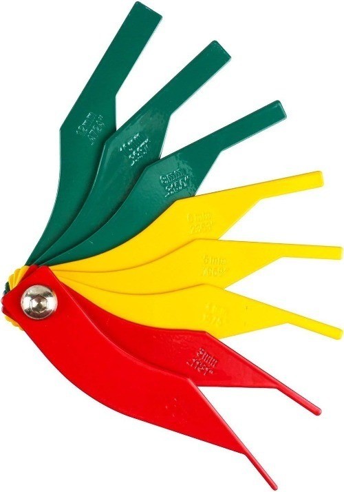 Brake Lining Thickness Gauge, Car Automotive Brake Pad Measuring Ruler Tool, Mea