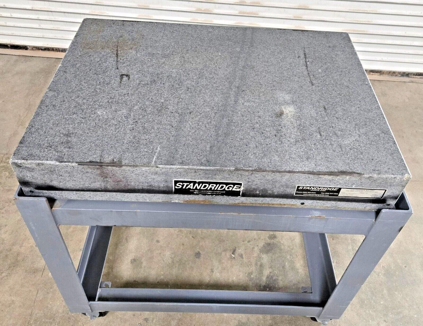 Standridge PRECISION Granite Table Surface Inspection Plate 36" x 24" x 6"