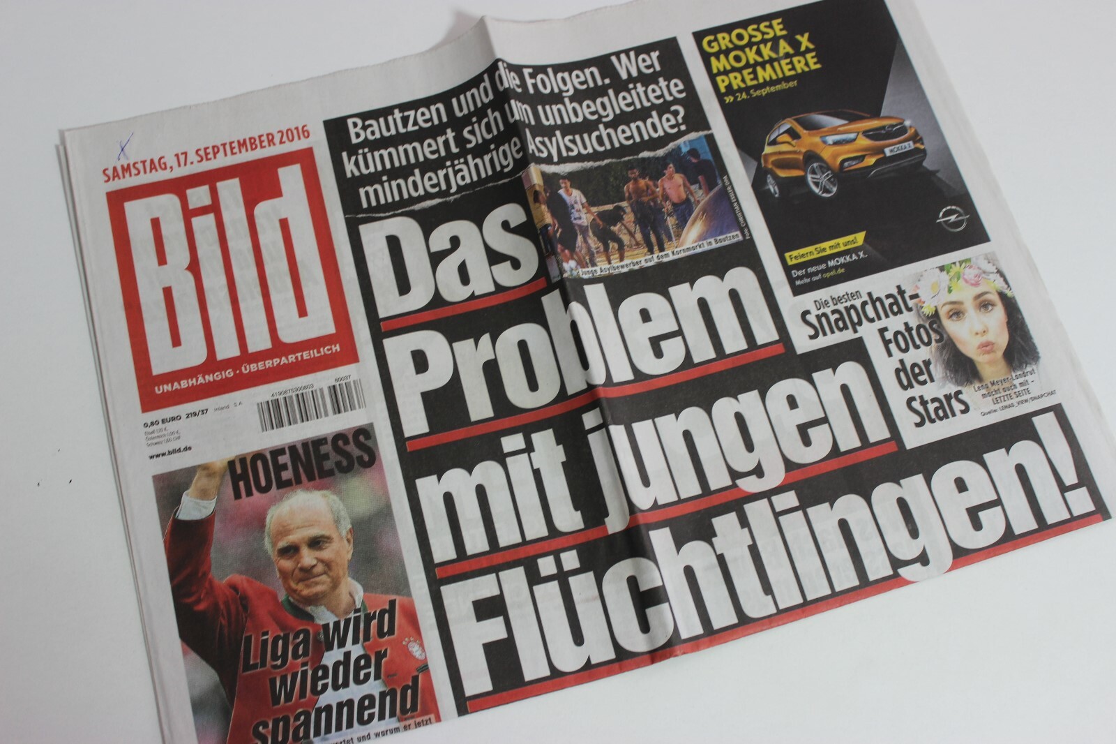 BILDzeitung 17/09/2016 September 17/9/2016 Special Occasion Gift
