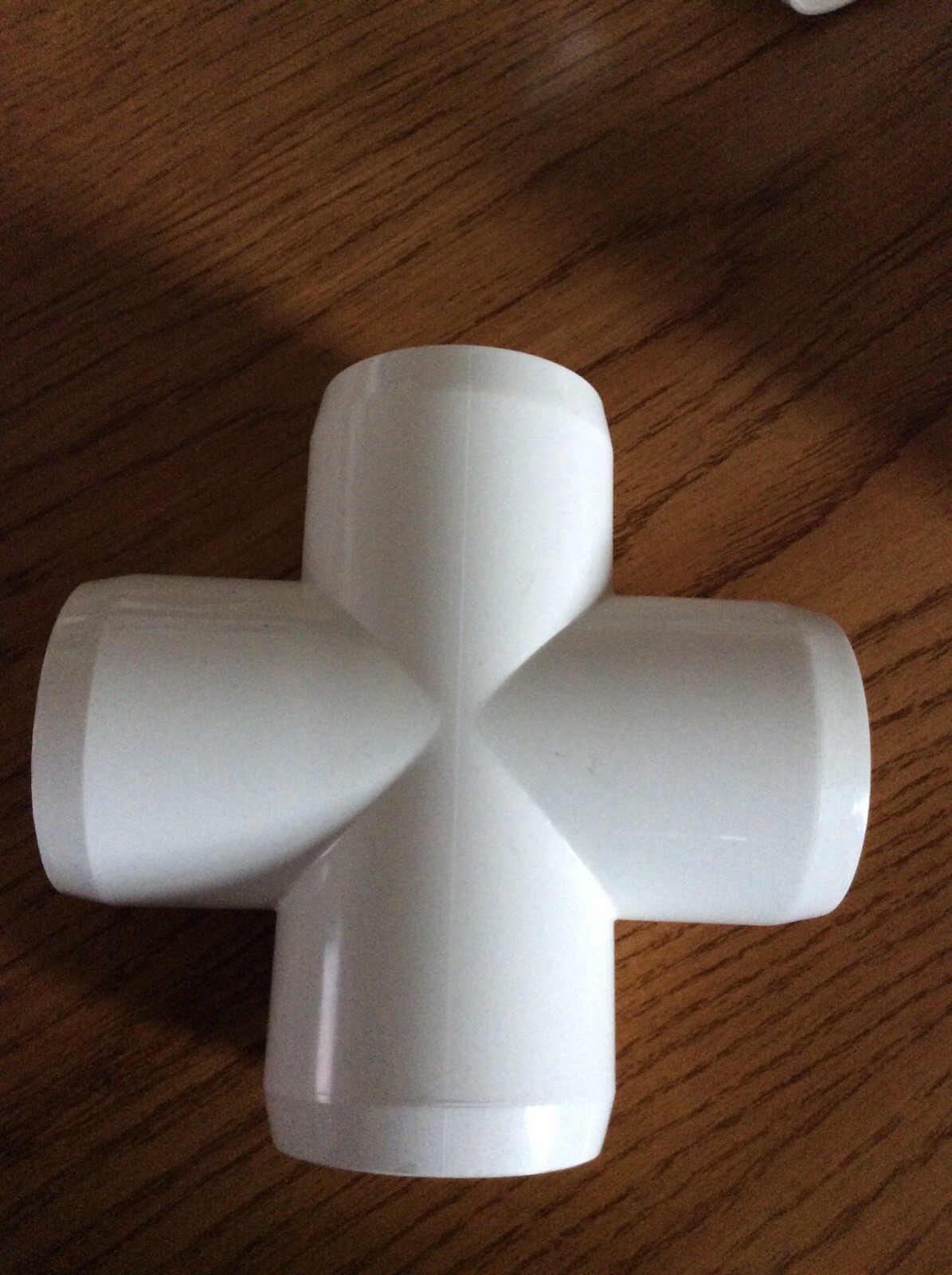 1-1/4" inch Furniture Grade PVC Cross Fitting Made in USA WHITE LOT OF 2