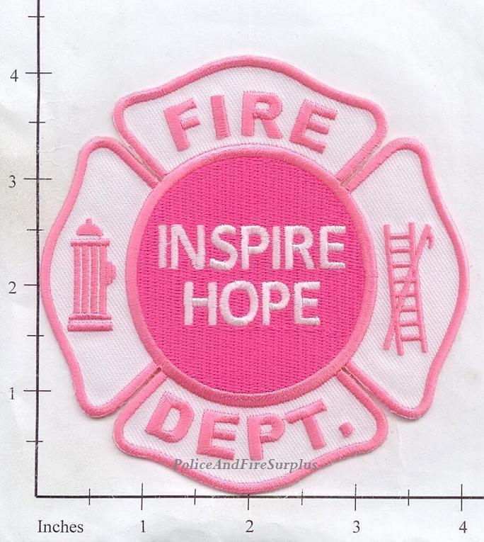 Breast Cancer Awareness - Inspire Hope Fire Dept Patch - Pink