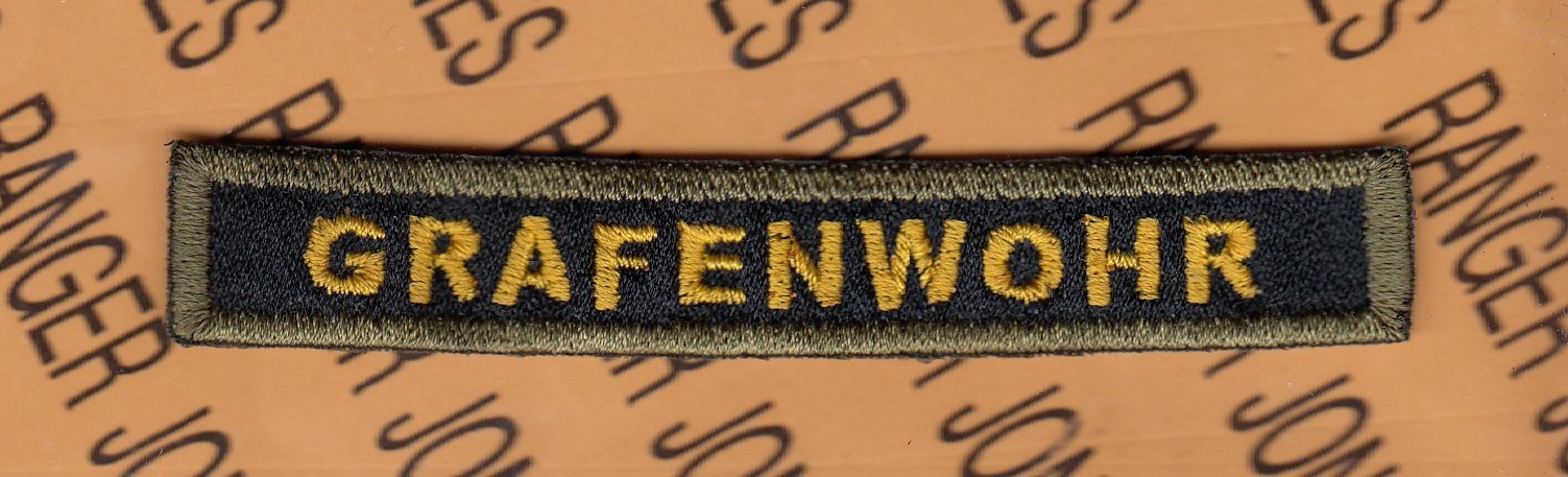 US Army GRAFENWOHR Germany Armored Division Tank Armor tab ~4" patch c/e
