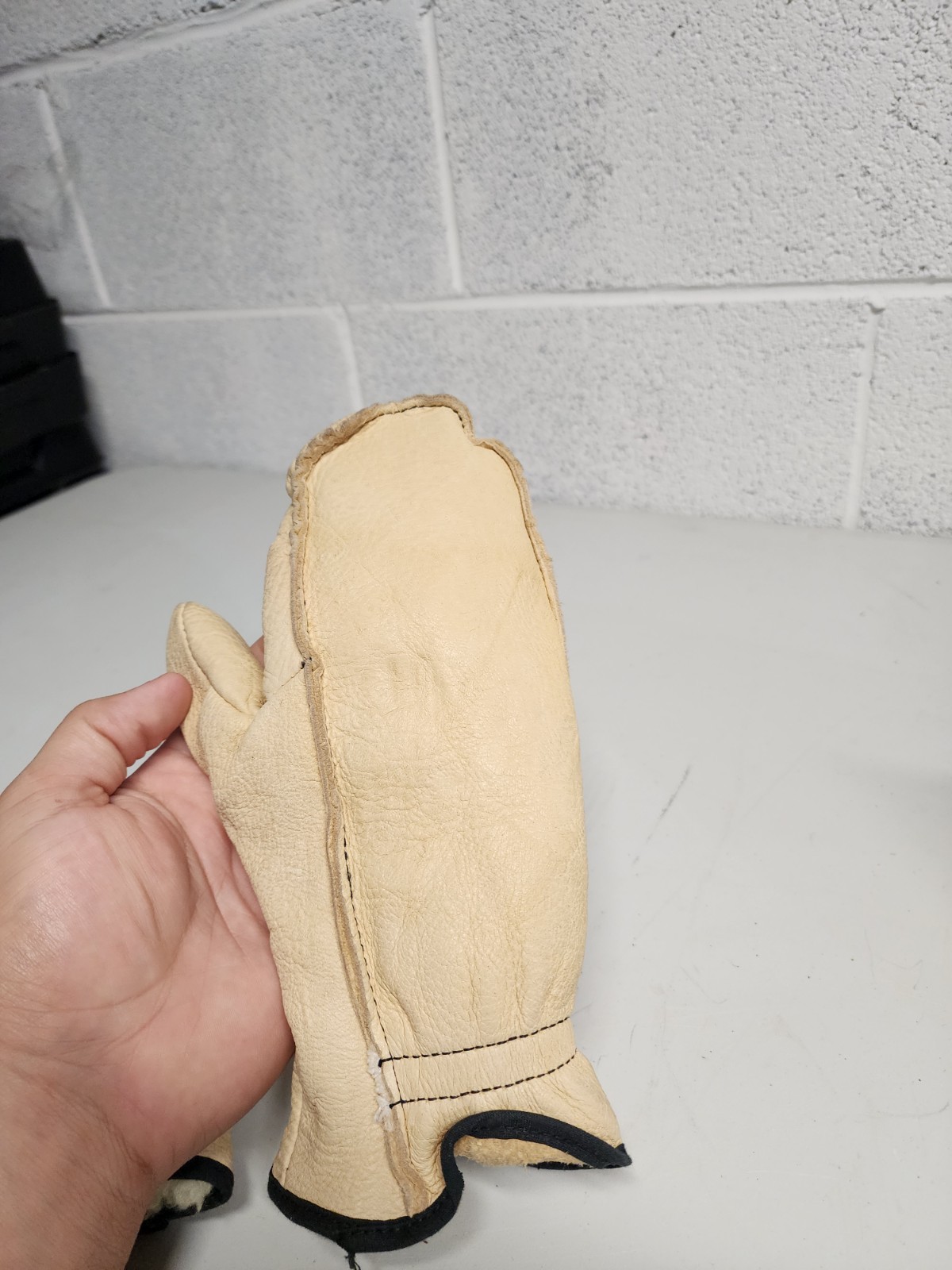 Vintage Ontario Mittens Removeable Inserts Tan Womens Medium To Large