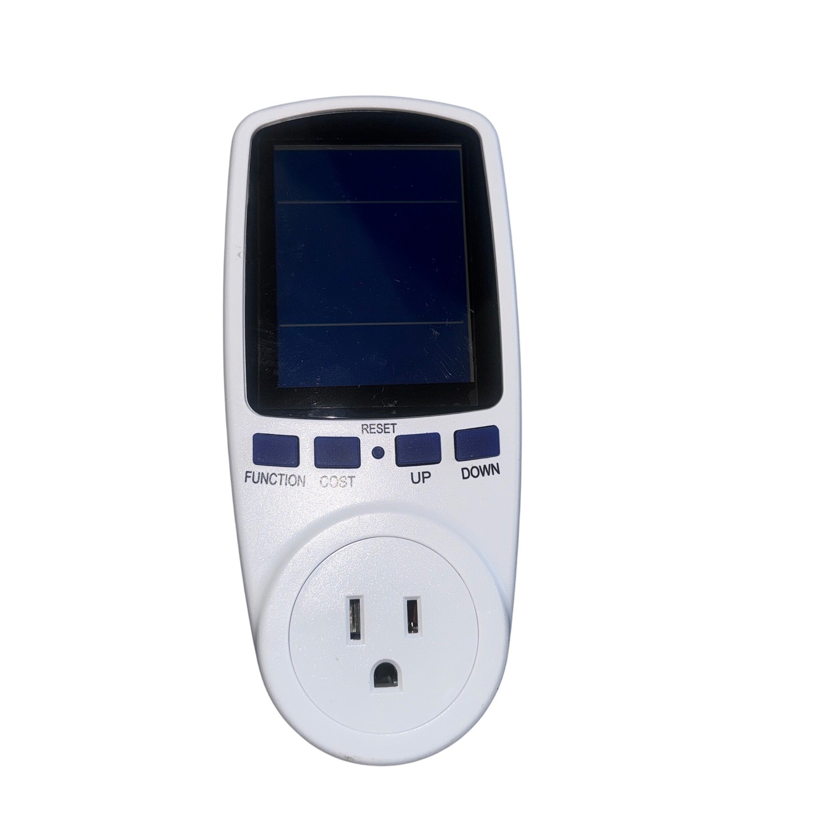 Digital Electricity Usage Monitor Power Consumption Meter 120V 15A 1800W White