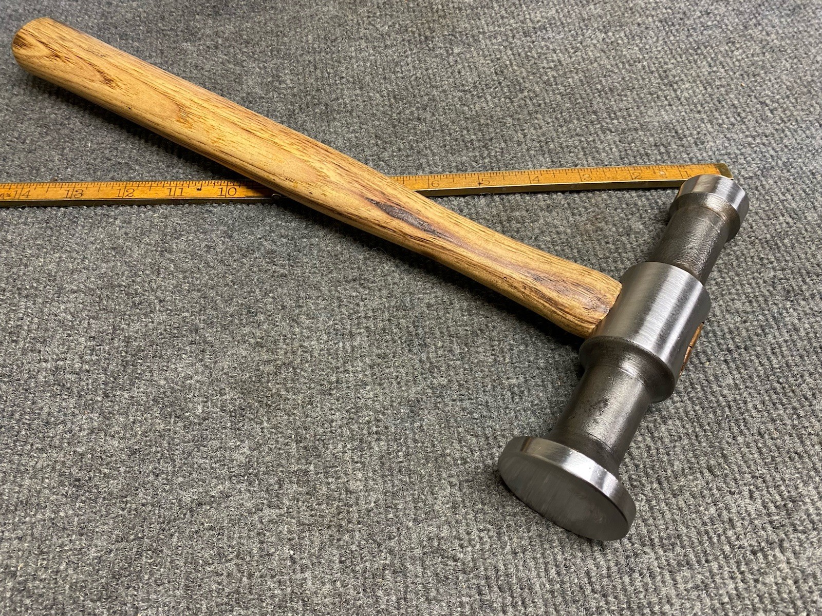 Vintage 2 Lbs Machinist Made Hammer With New Handle