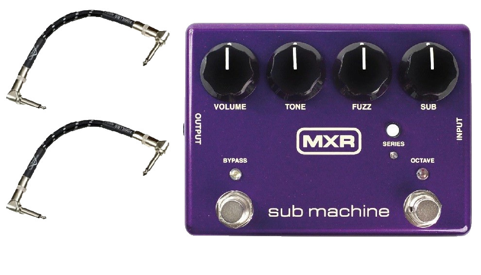 MXR Sub Machine Fuzz M-225 Guitar Effects Pedal M225 ( 2 MXR PATCH CABLES )