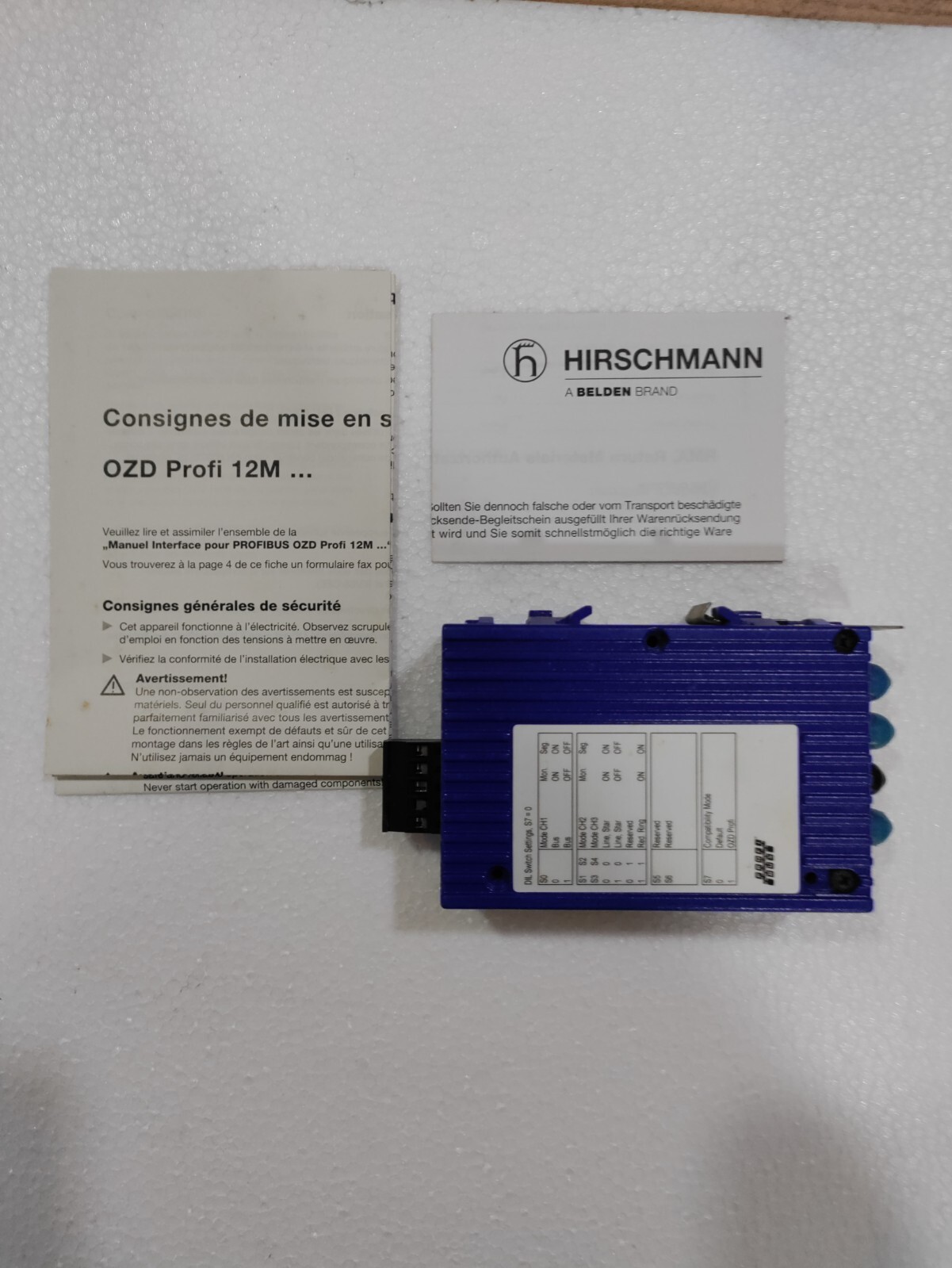 *NEW IN BOX* HIRSCHMANN OZD PROFI 12M G12 Fiberoptic Module Profibus
