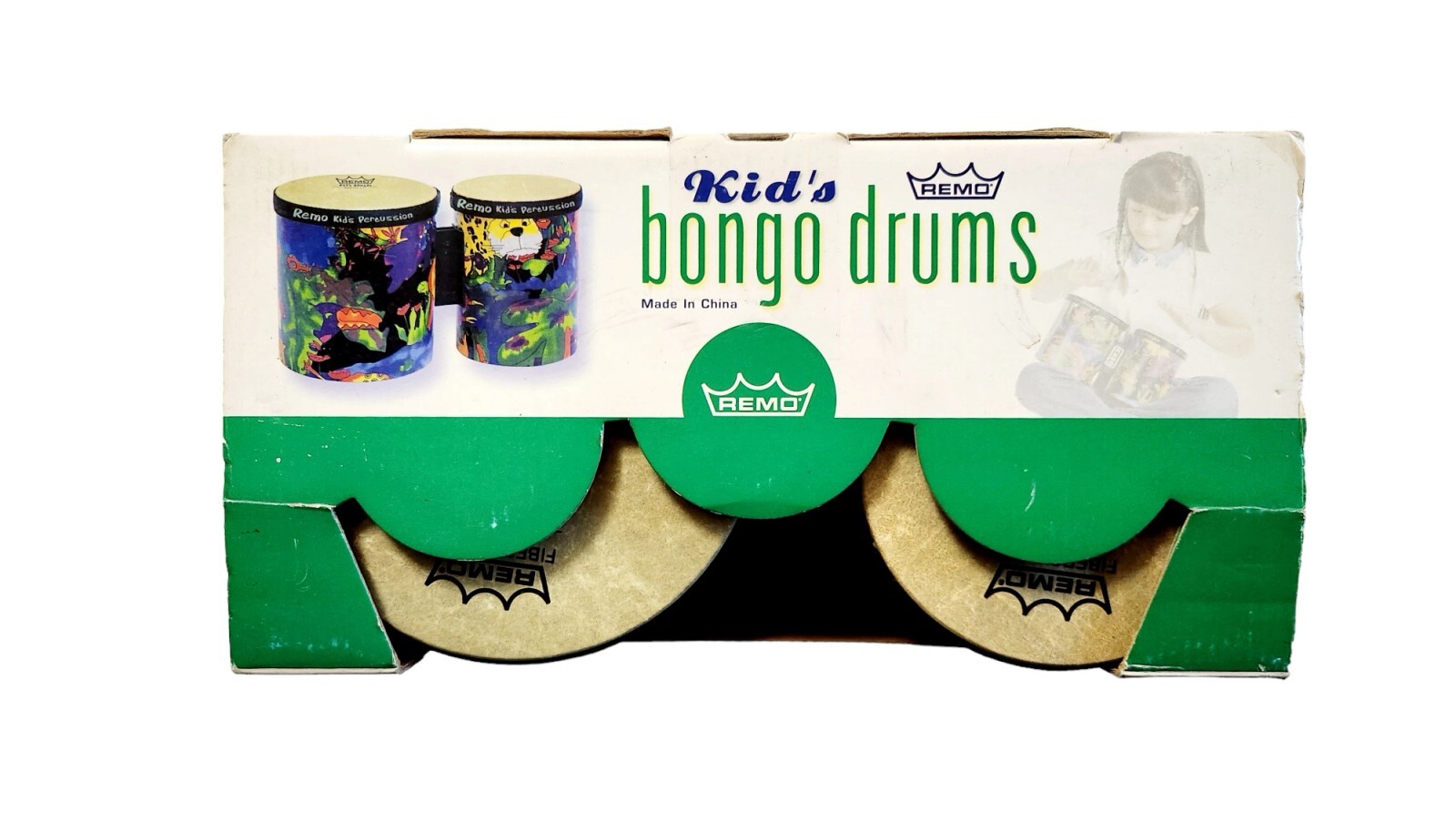 Remo Kid's Percussion Rain Forest Bongos Drums KD-5400-01  Open Box