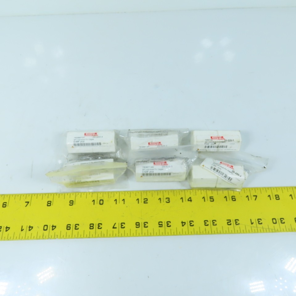 SPI 29-529-5 Class ZZ Individual Pin Gage 0.529"+, 0.488"+, 0.629"+ Lot Of 6