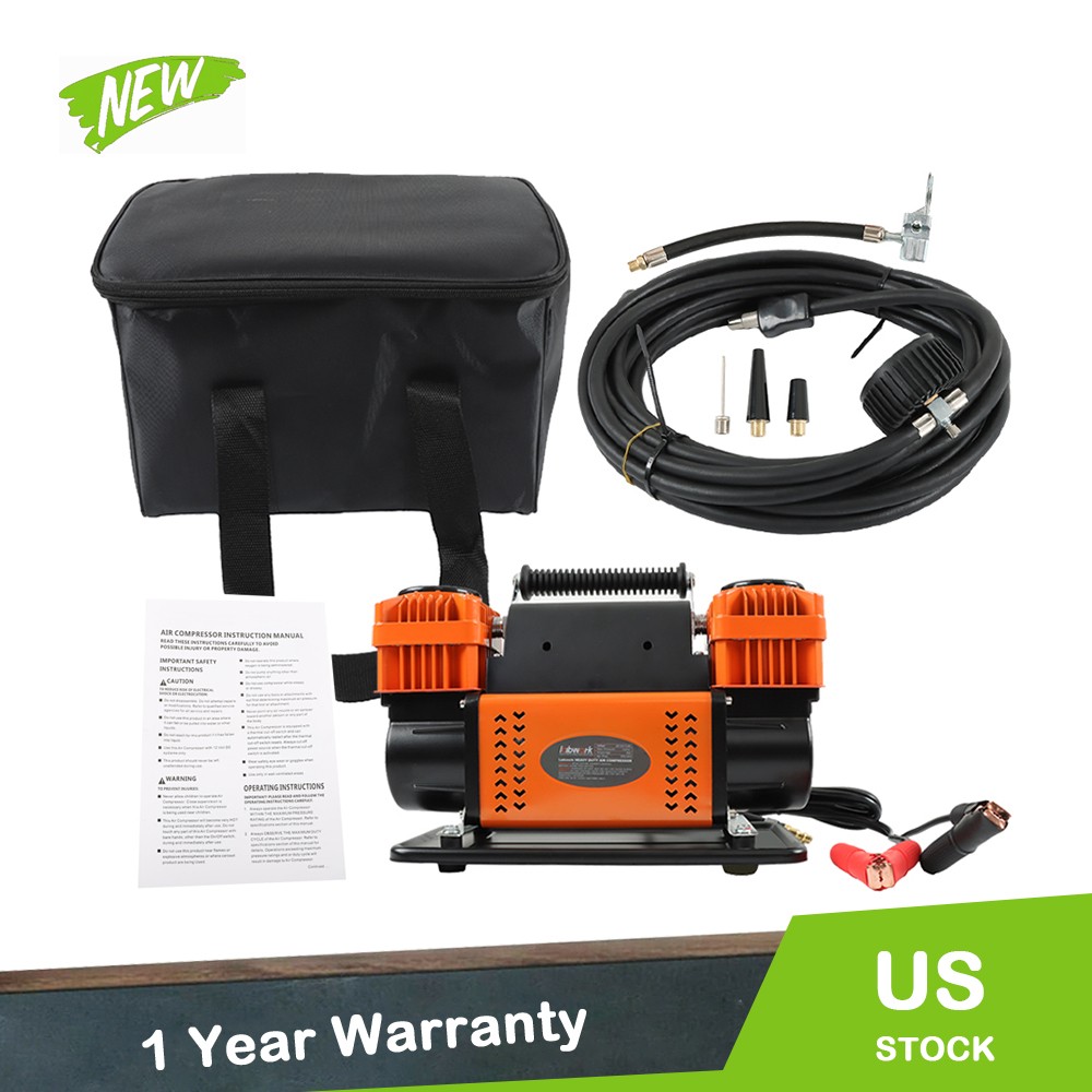 New Heavy Duty Portable 150PSI Air Compressor 12V For Truck Auto Tire Inflator