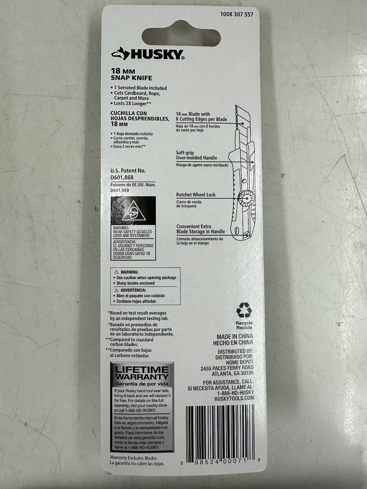 (2) Husky 18 mm Pro Snap Blade Knife