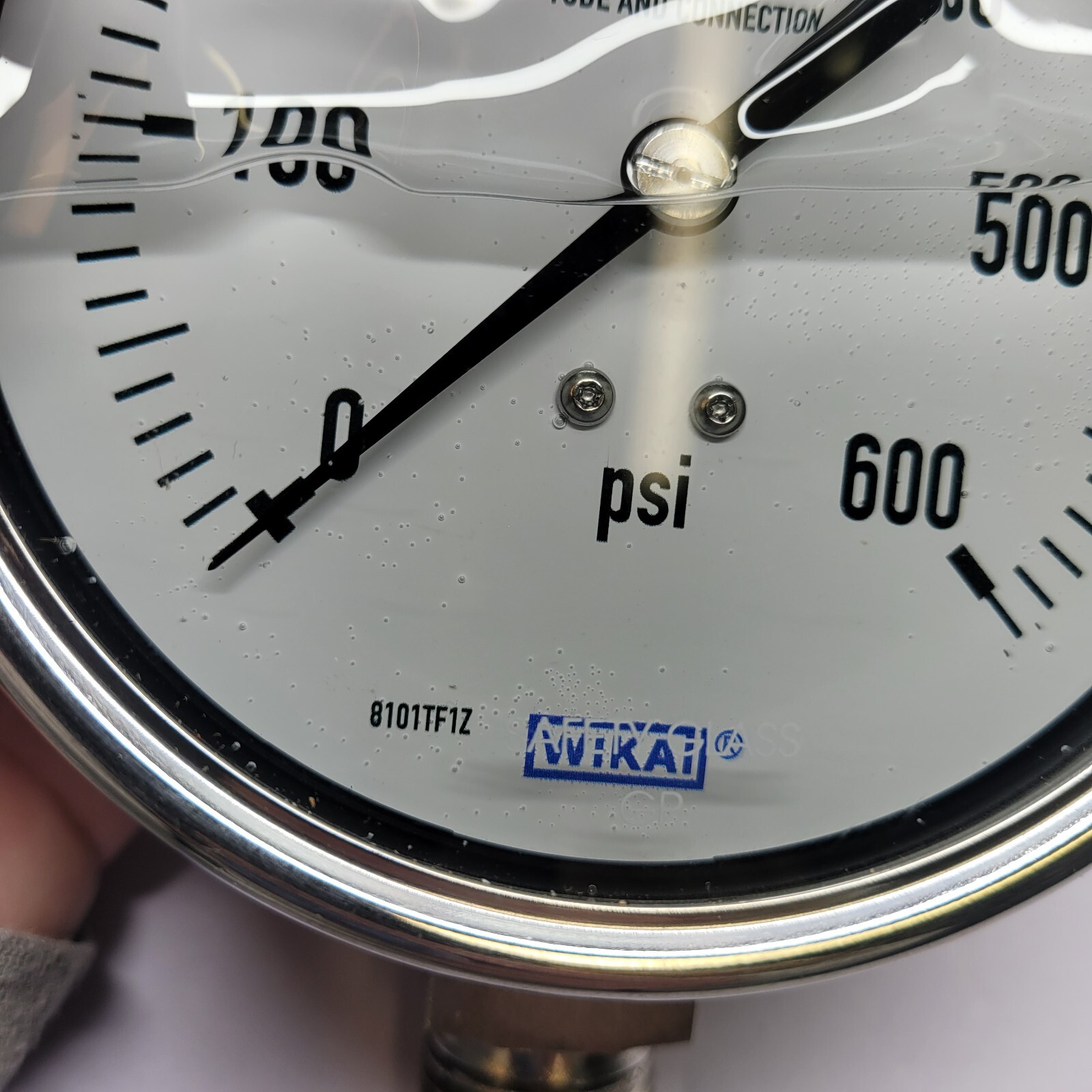 Wika 4" 8101TF1Z Liquid Filled Gauge 600psi