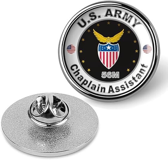United States Army Chaplain Assistant Tie Suit Shirt Lapel Pin - Silver