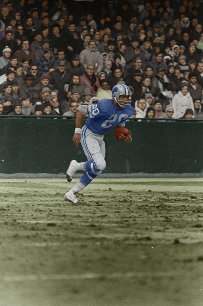 Lem Barney Detroit Lions Return Football 8x10 11x14 16x20 Colorized Photo