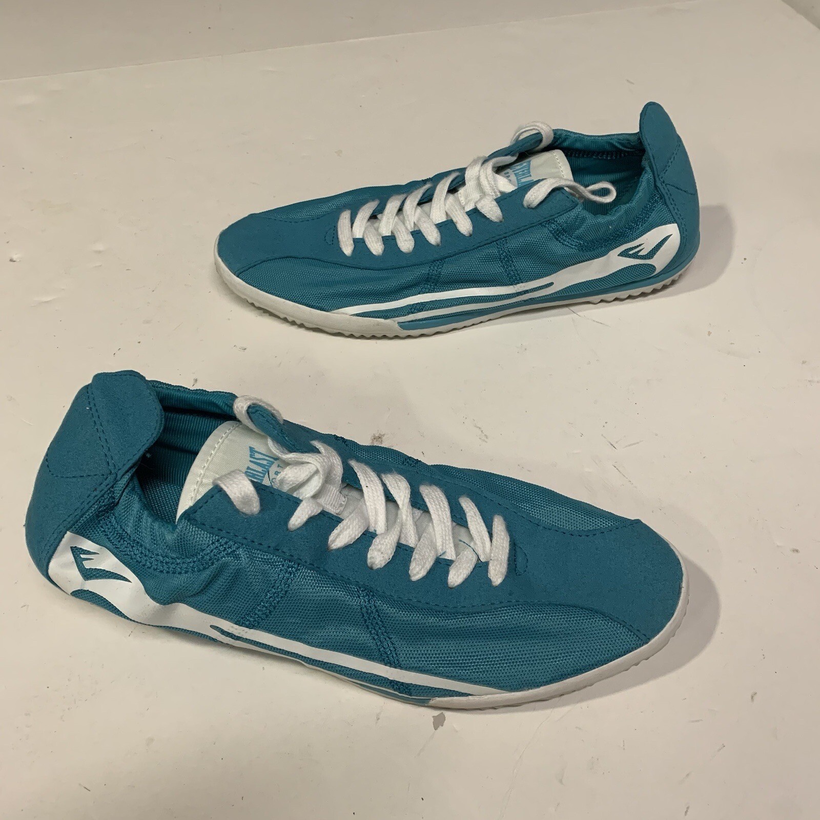 Vintage Everlast Teal Blue White Low Top BOXING Training Womens US Size 10 Shoe