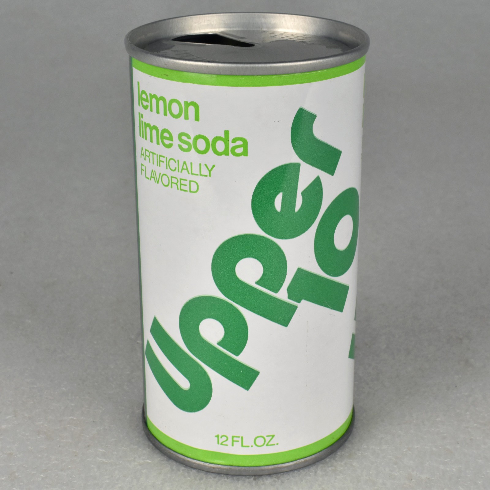 VTG 1970's Upper 10 Lemon Lime Soda Pop Can 12oz Steel Cleveland OH