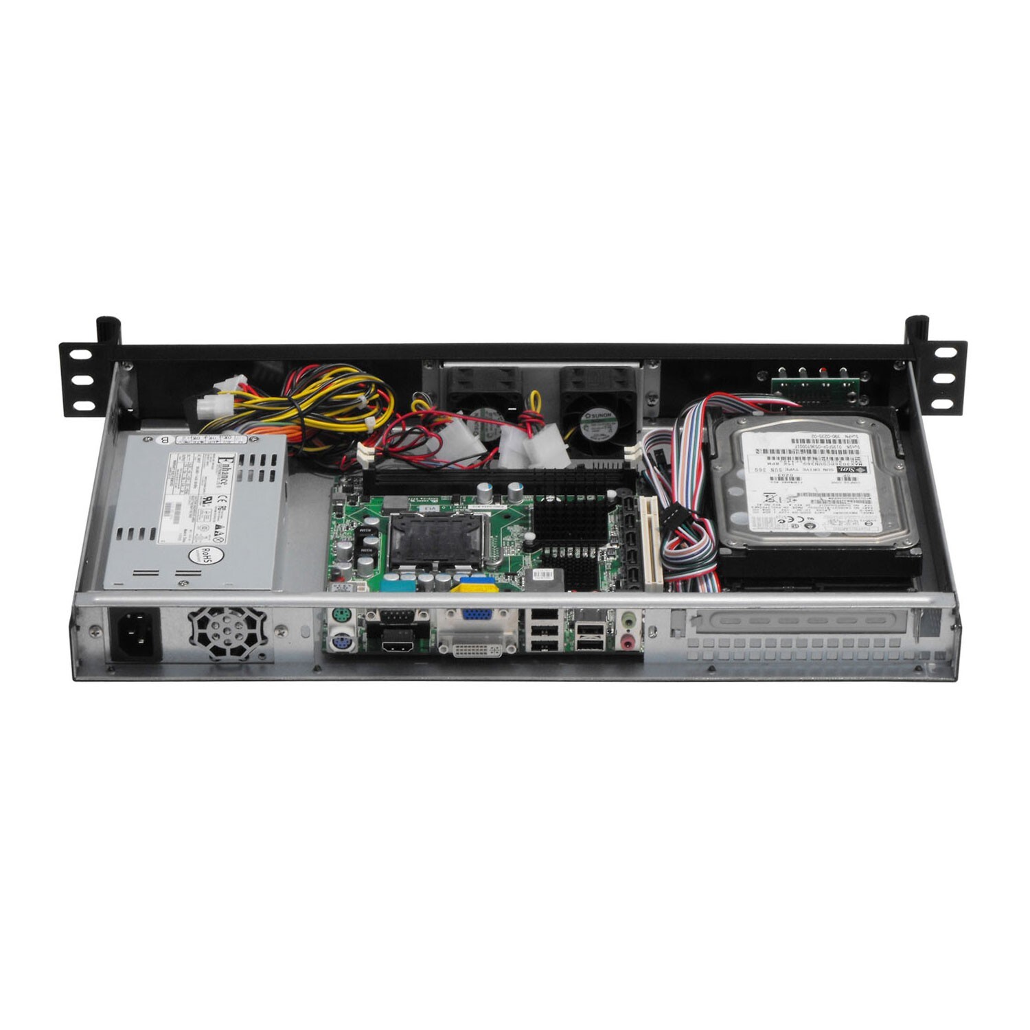 Ultra Short Depth 1U 19in Rack Mini ITX PC Computer Case Empty server chassis