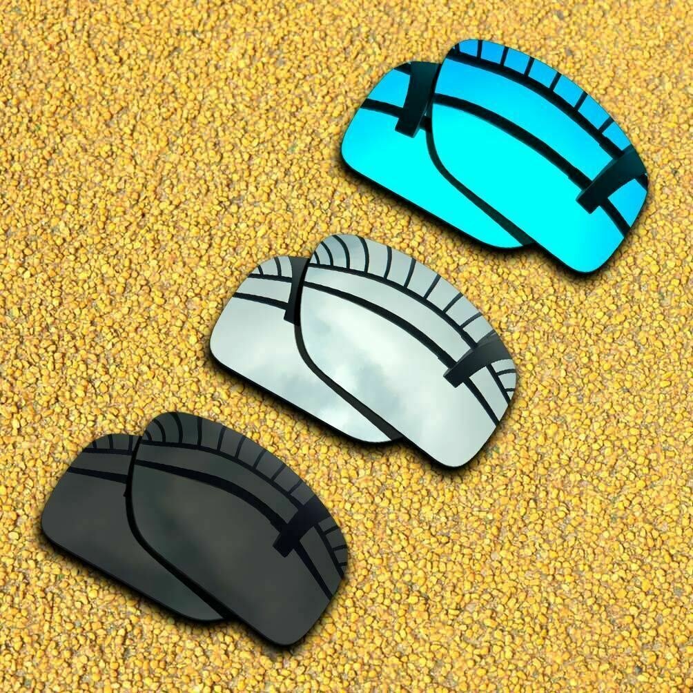 3 Pairs Lenses Replacement for-Oakley Double Edge Polarized - Silver&Black&Blue