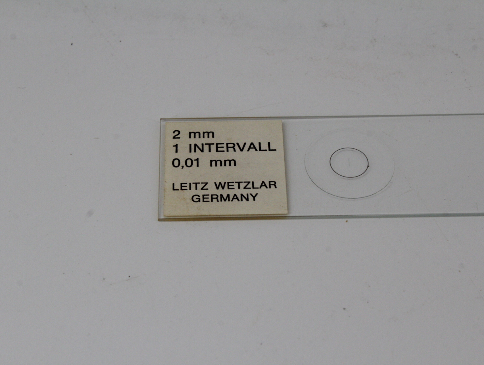 Leitz Microscope Slider Micrometer Measuring 0.1 / 2 mm #RP20