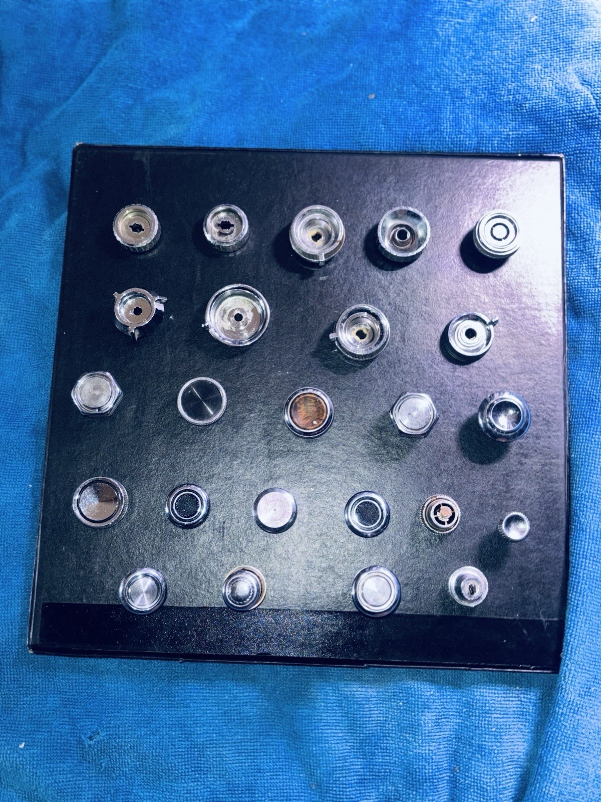 Lot Of   24 Vintage Auto Radio Knobs 50’s Switch Knobs Dash Knobs