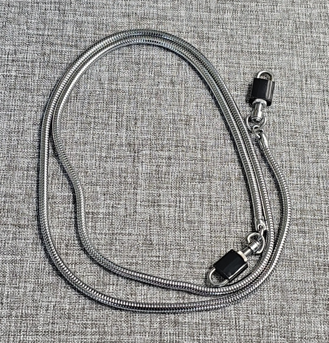 Vintage Metal Camera StrapDouble Swivel Clips Chain Replacement 36"