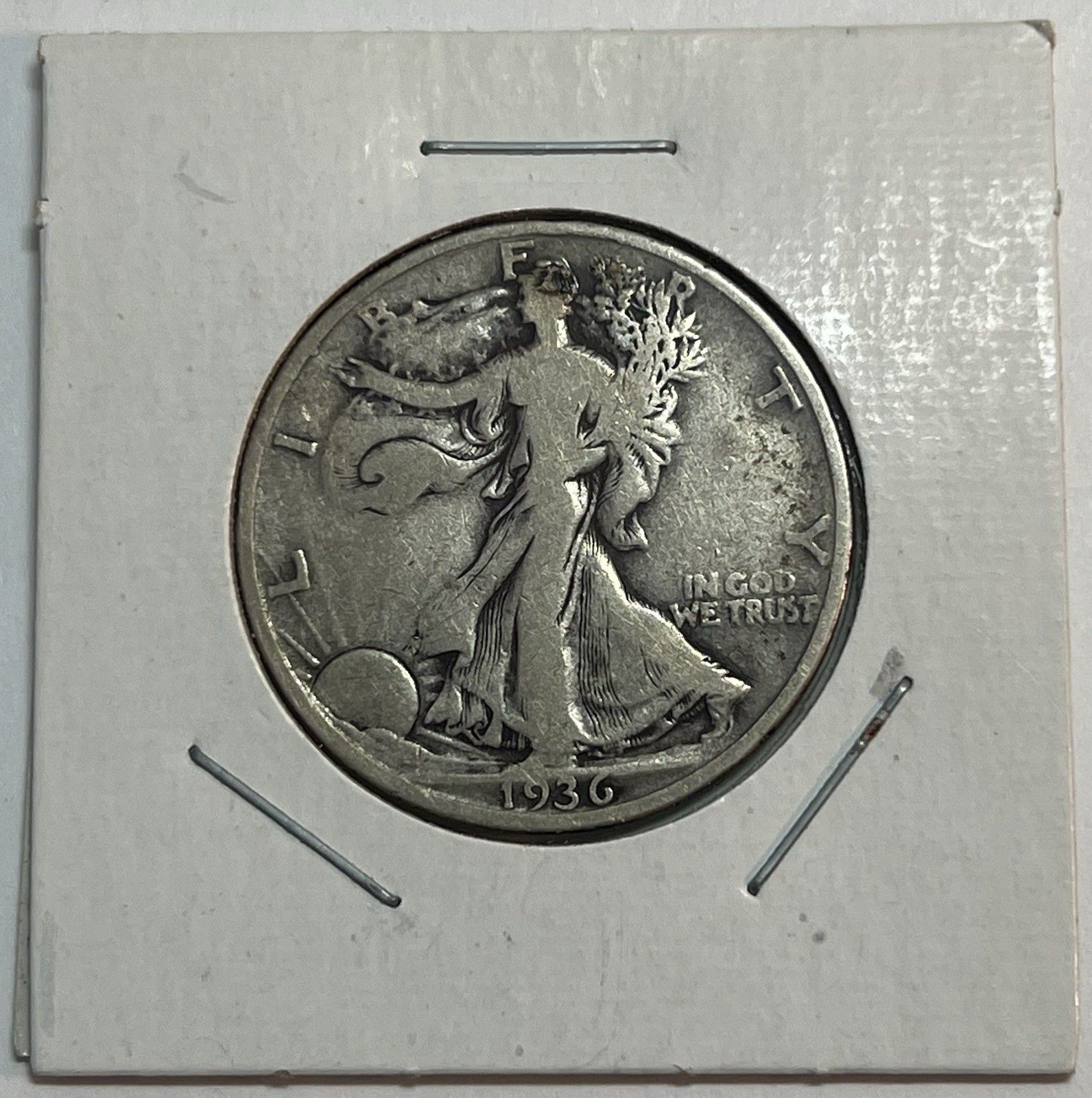 1936 Walking Liberty Half Dollar 90% Silver 50c US Coin - Fine/VF Philadelphia