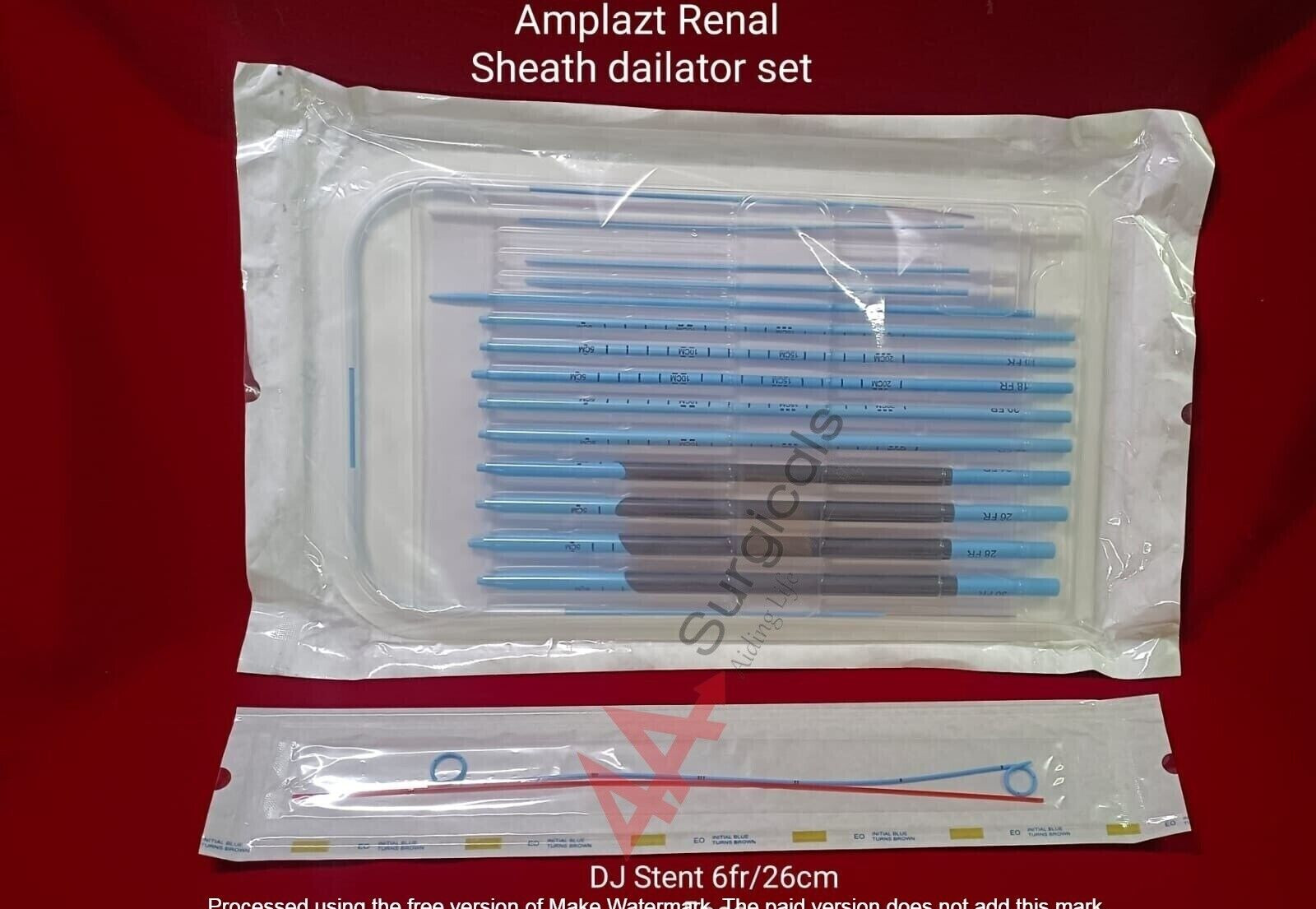 4A Amplatz Type Renal Sheath Dilator Set 1pc +  Double J 6fr/26cm 5pcs