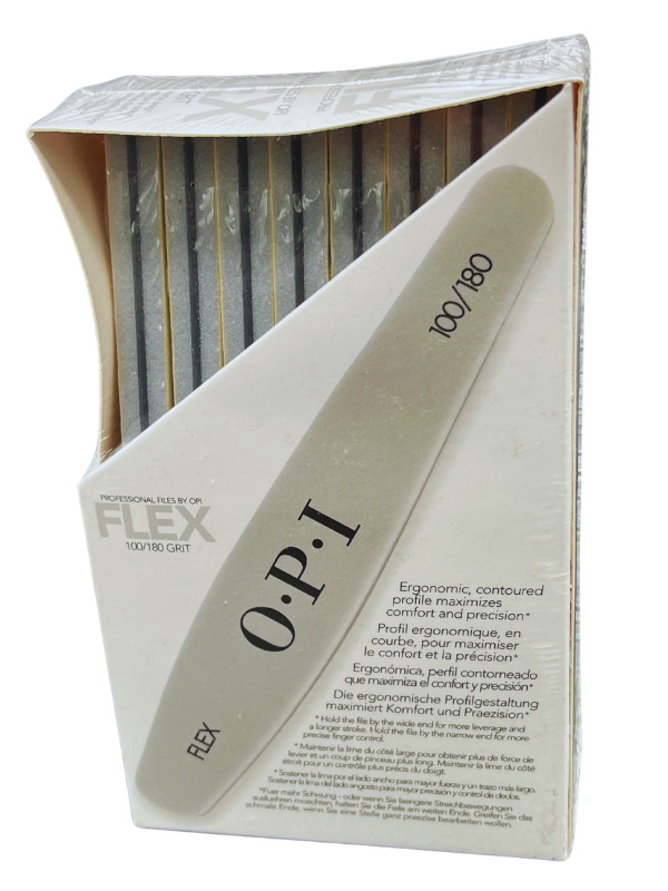 OPI Flex 100/180 Foam Nail Buffer – Box of 16 Nail Files – New