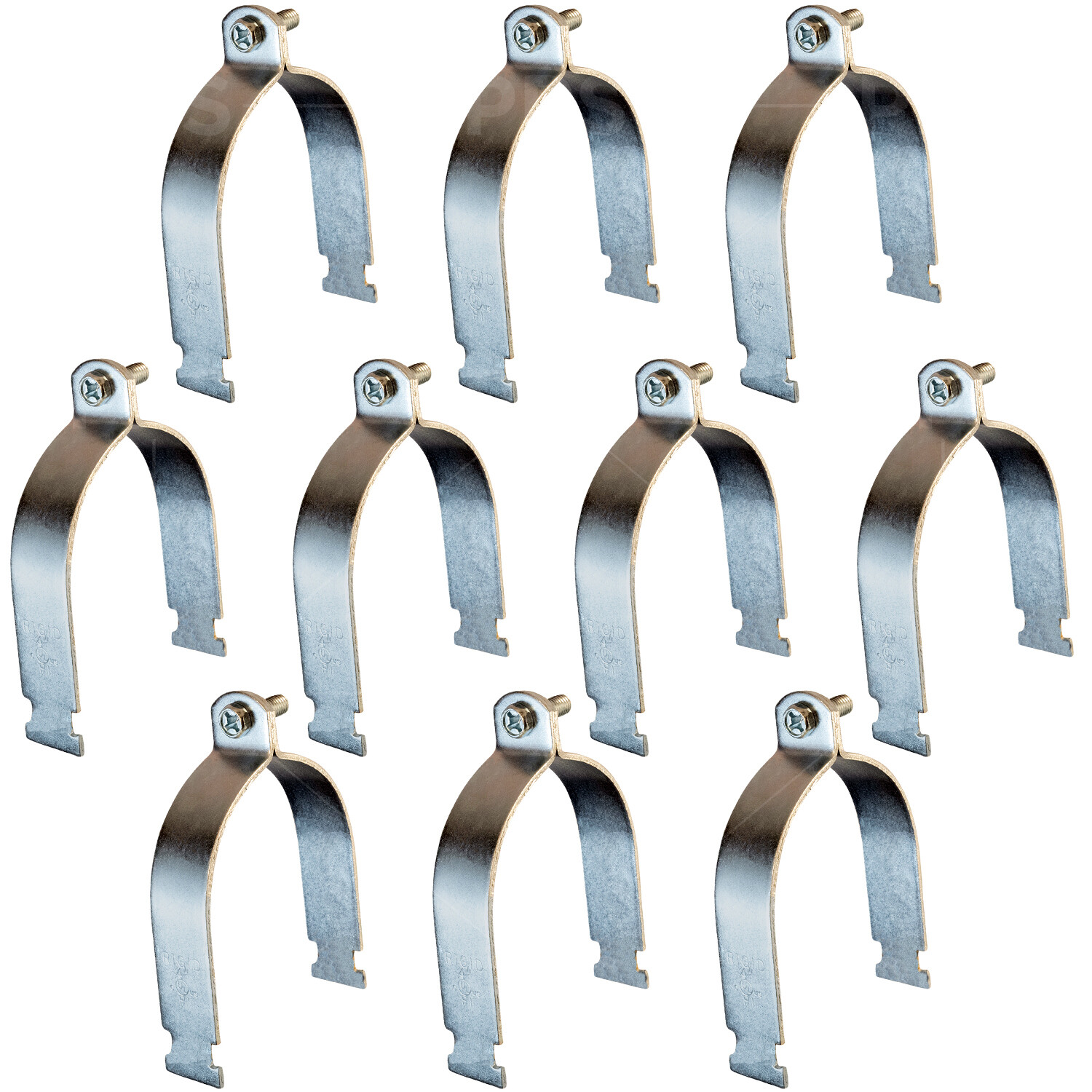 Highcraft 1-1/2"in Pipe Electro Galvanized Steel Strut Pipe Clamp Plumbing 10Pcs