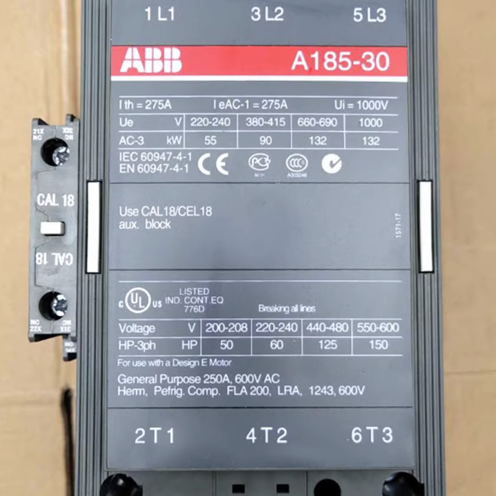 NEW ABB A185-30 A185-30-11 AC Contactor
