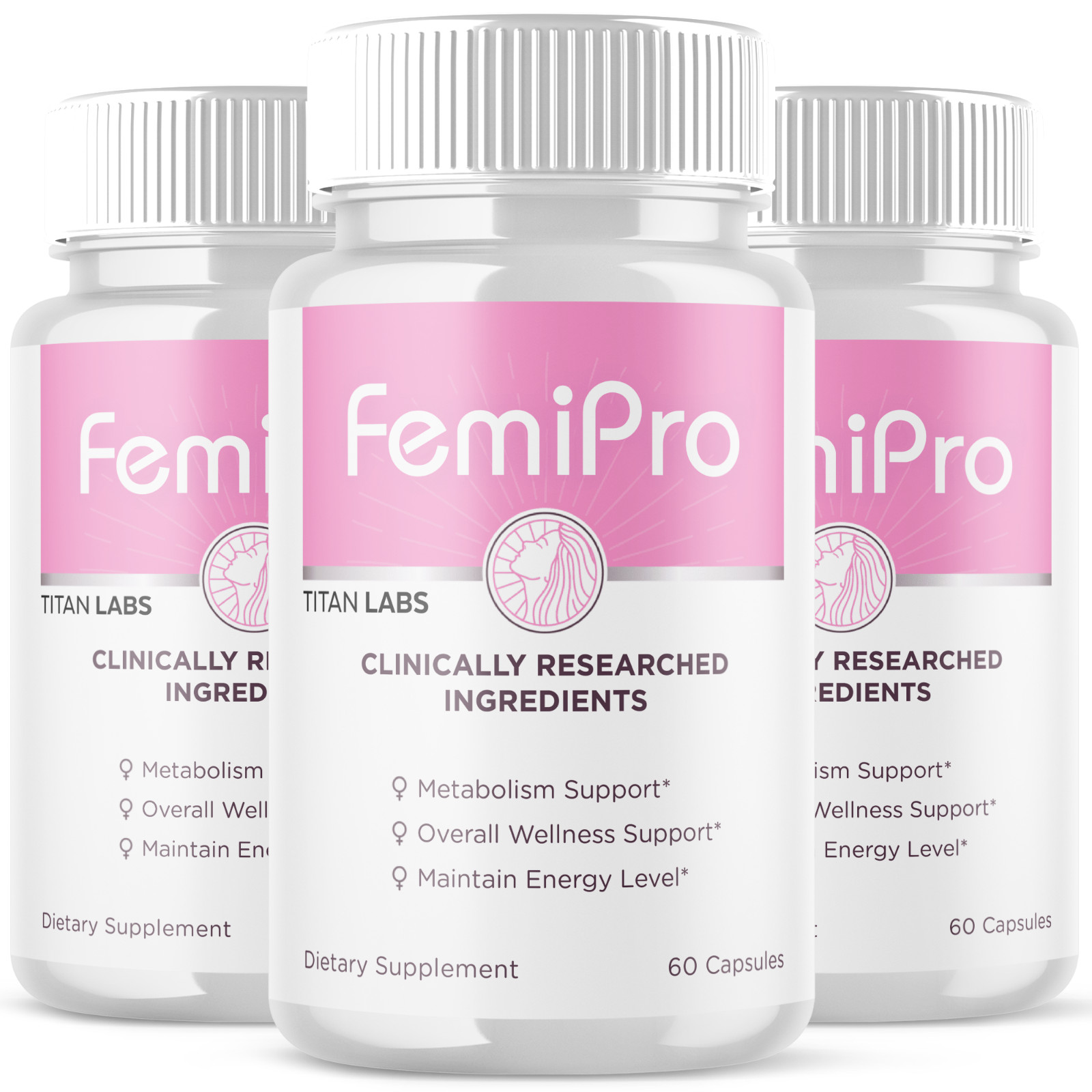 (3 Pack) Femipro Pills Advanced Energy & Fitness Supplement Femi Pro 180 Capsule