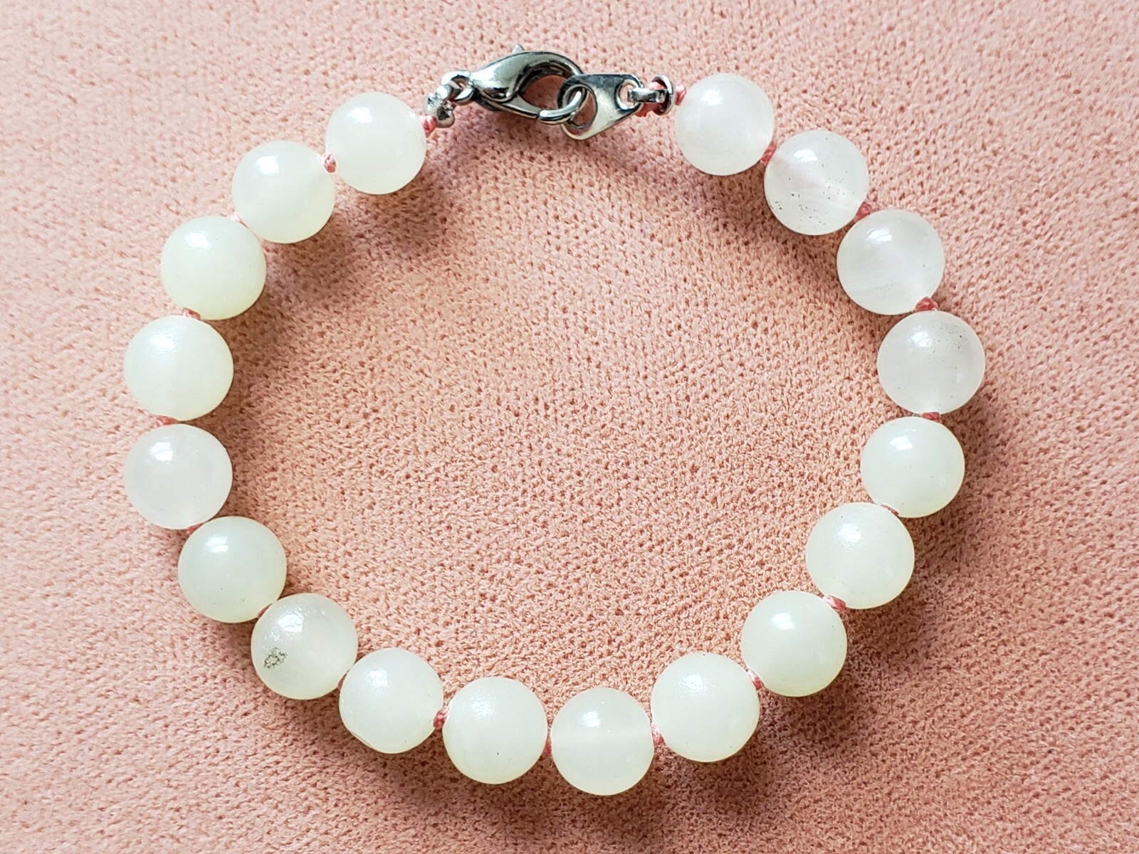 GENUINE * STONE * BRACELET 6.75" Long, 8mm STONES, Hand-Made in USA