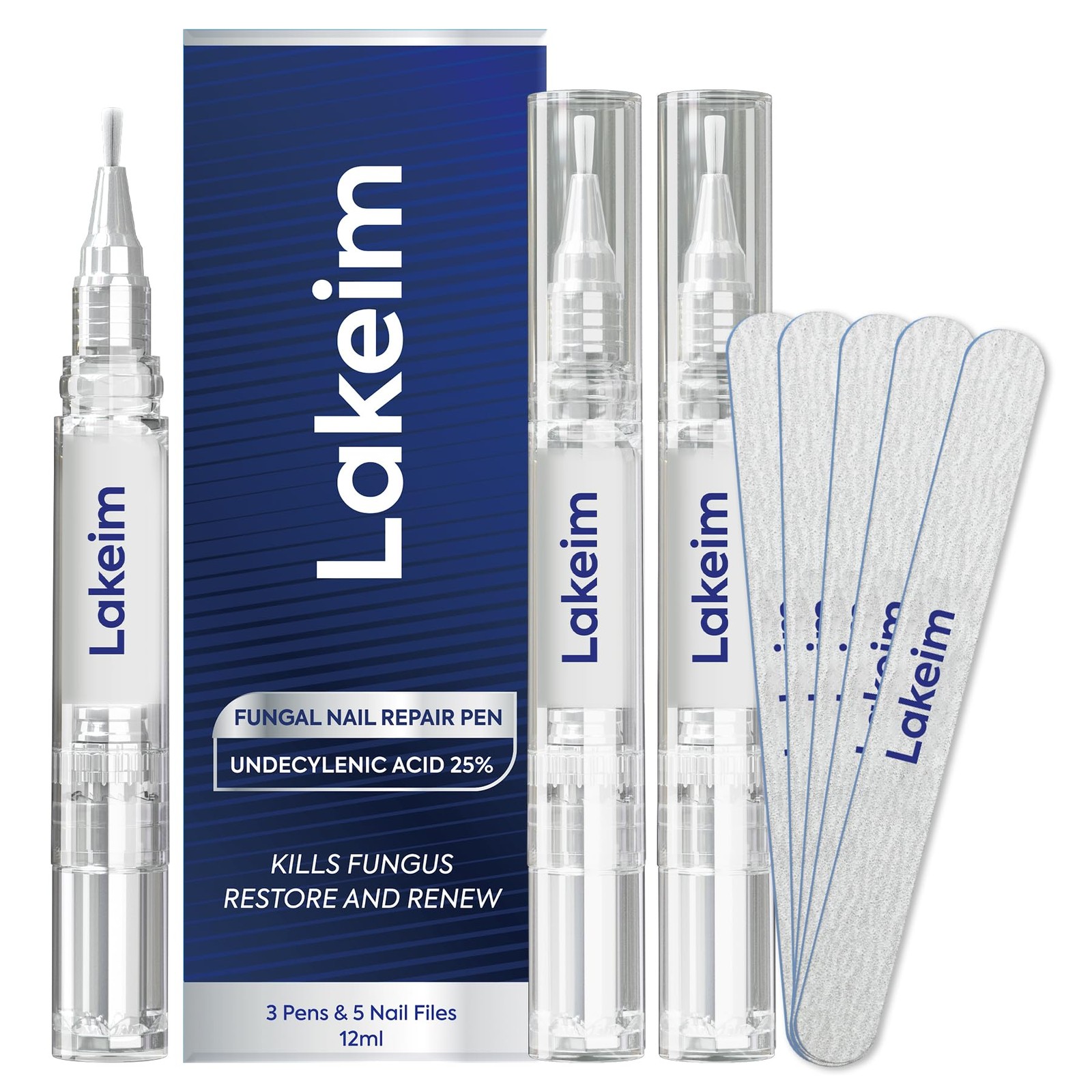 Toenail Fungus Treatment Extra Strength 25% Undecylenic Acid Tea Tree Oil 3 Pens