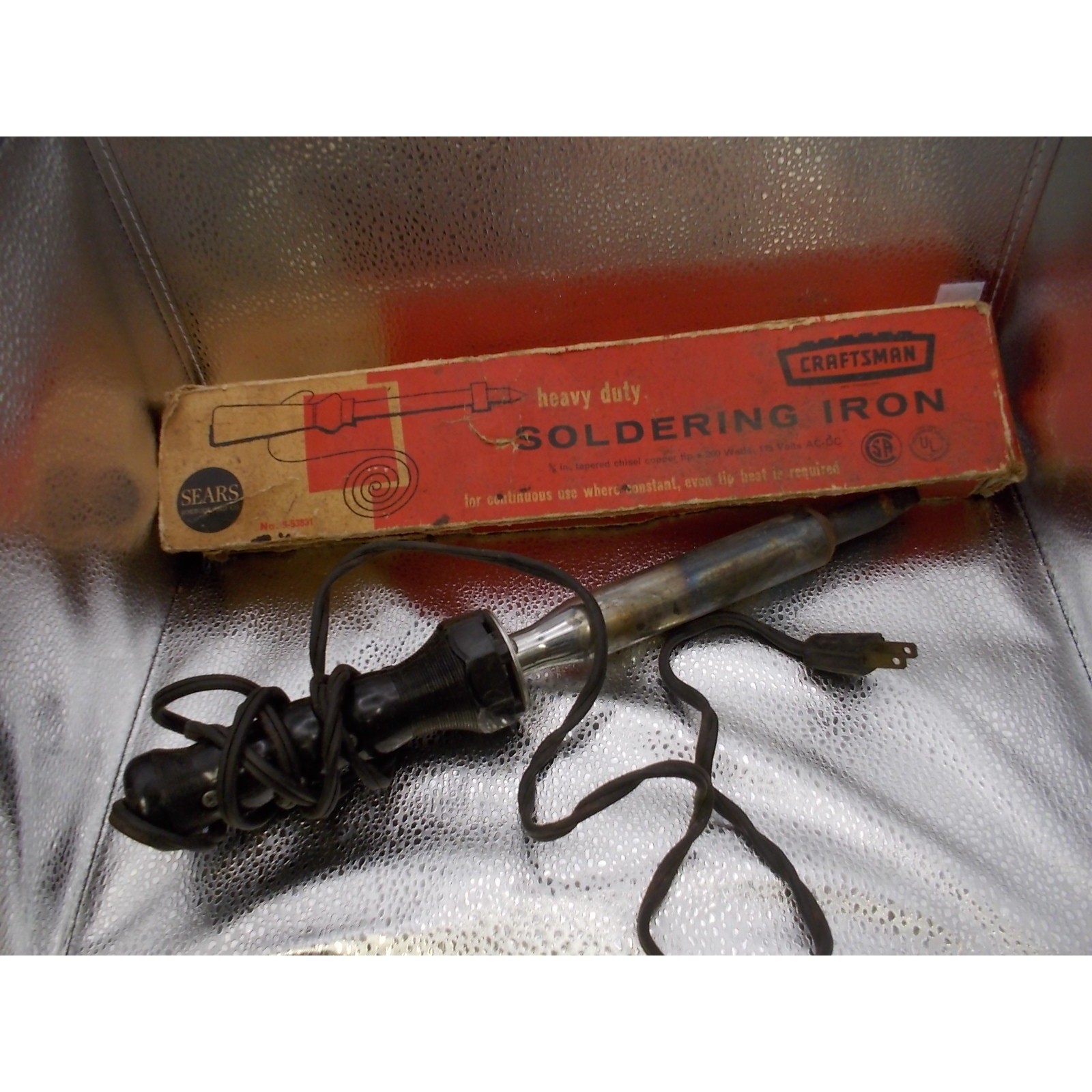 Vintage Craftsman Heavy Duty Soldering Iron 200W 115V Sears Roebuck 9-53831 Box