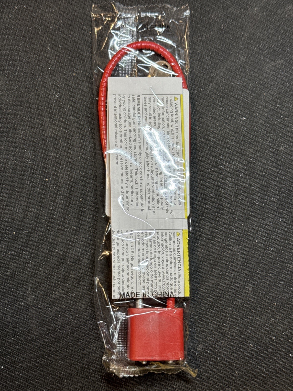 Cable Lock With Key