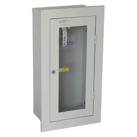 Zoro Select 35Gx47 Fire Extinguisher Cabinet, Semi Recessed, 28 In Height, 20
