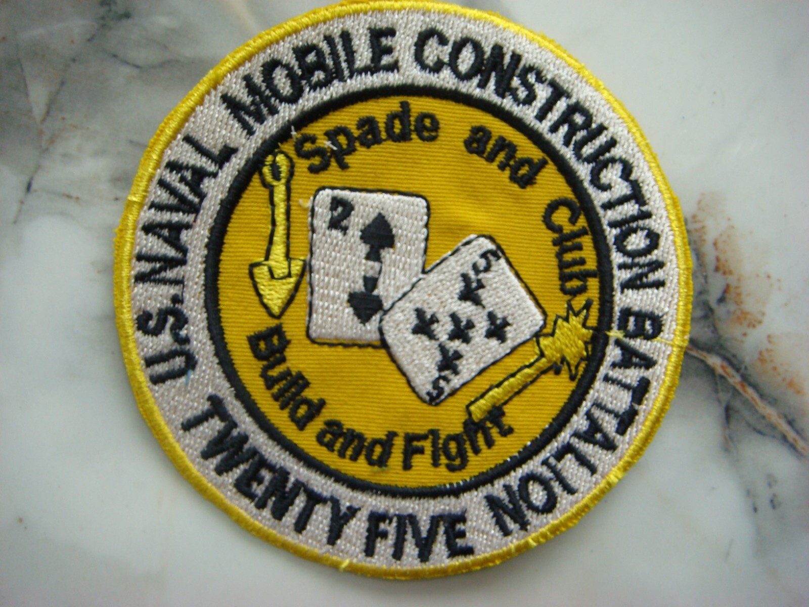 US 25th NAVAL MOBILE CONSTRUCTION BATTALION - BUILD AND FIGHT PATCH
